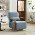 Fauteuil d'appoint pivotant à 360° en mélange de lin