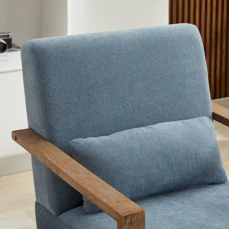 Fauteuil d'appoint pivotant à 360° en mélange de lin