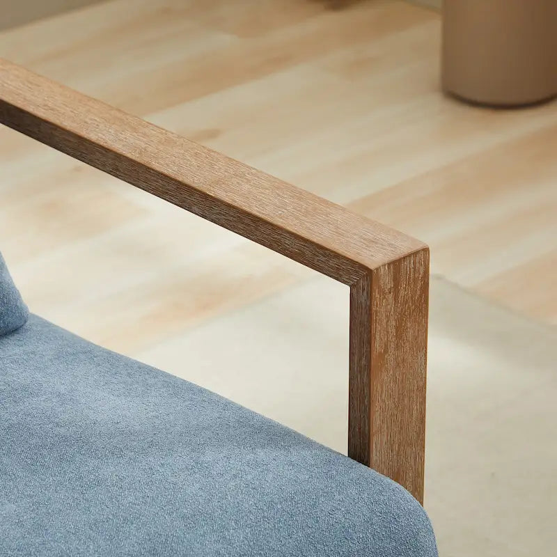 Fauteuil d'appoint pivotant à 360° en mélange de lin
