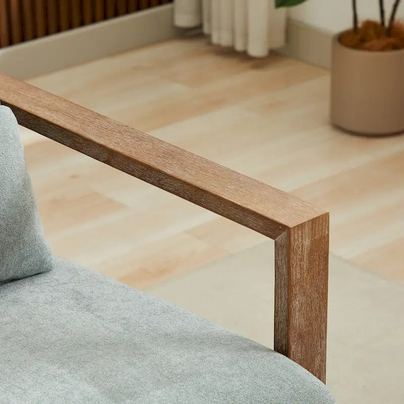 Fauteuil d'appoint pivotant à 360° en mélange de lin