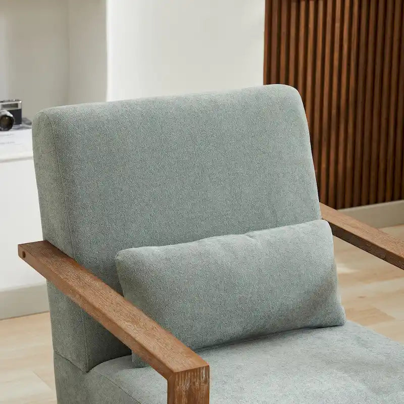 Fauteuil d'appoint pivotant à 360° en mélange de lin