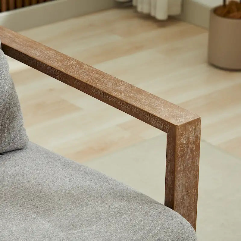 Fauteuil d'appoint pivotant à 360° en mélange de lin