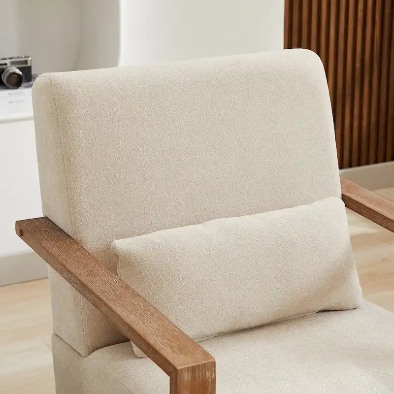 Fauteuil d'appoint pivotant à 360° en mélange de lin
