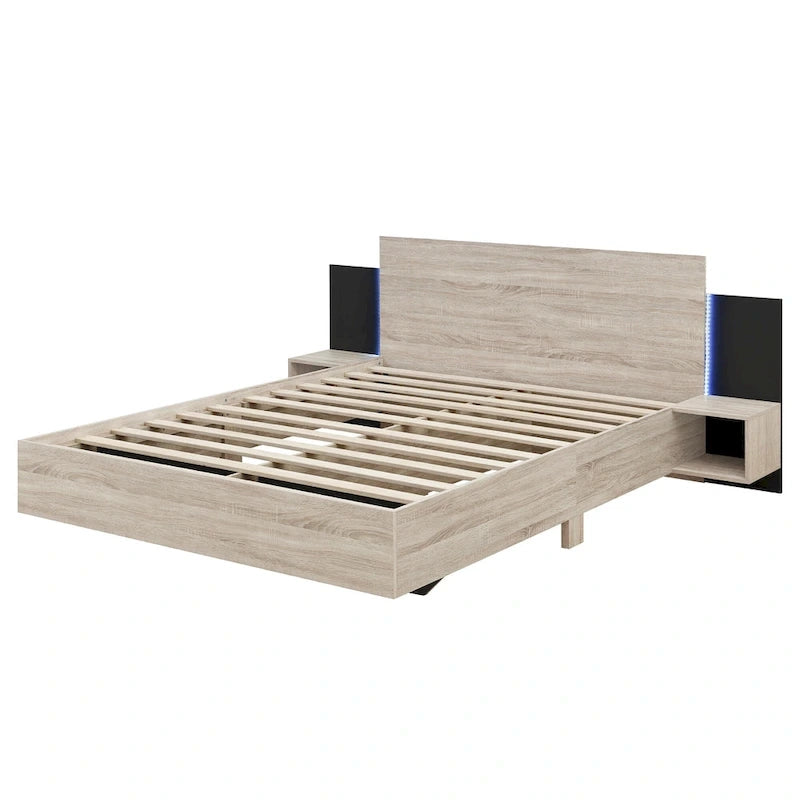 Lit plateforme flottant de style moderne