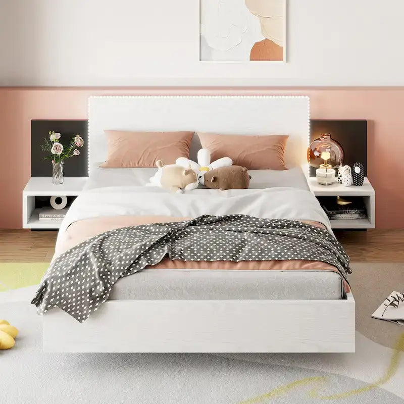 Lit plateforme flottant de style moderne