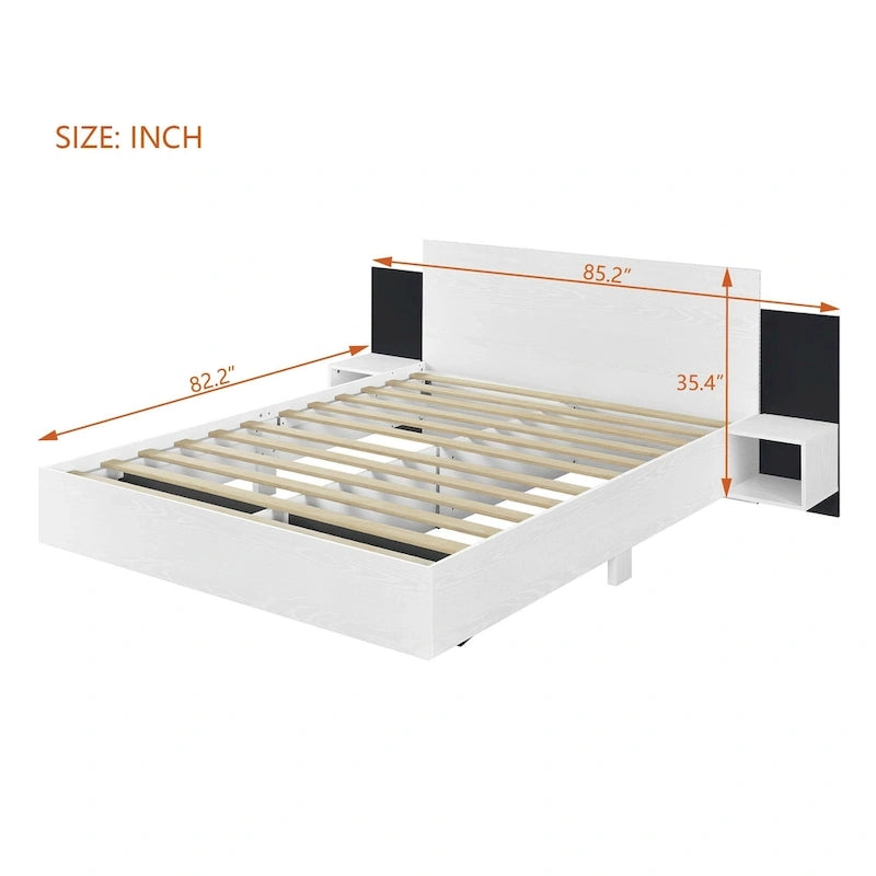 Lit plateforme flottant de style moderne