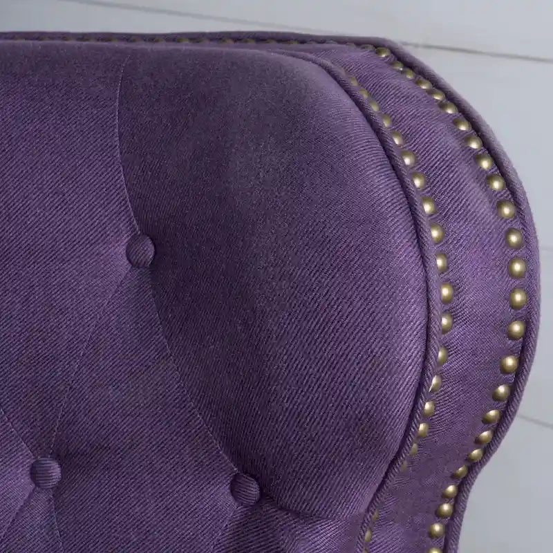 Fauteuil inclinable accentué à dossier capitonné avec accoudoirs roulés