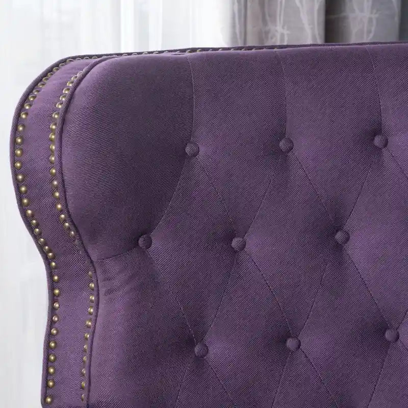Fauteuil inclinable accentué à dossier capitonné avec accoudoirs roulés