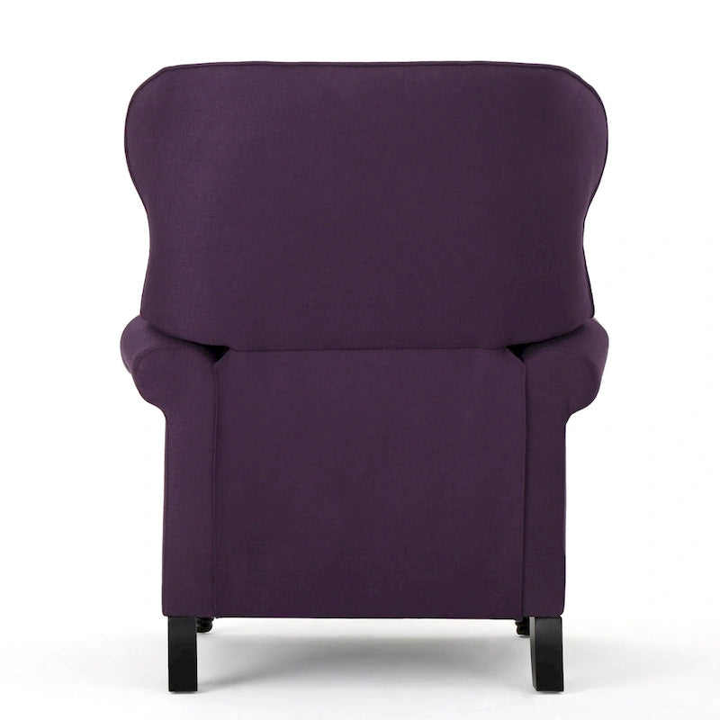 Fauteuil inclinable accentué à dossier capitonné avec accoudoirs roulés