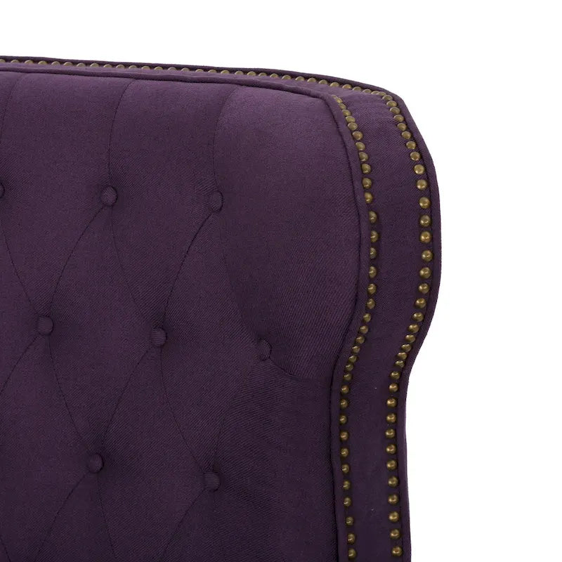 Fauteuil inclinable accentué à dossier capitonné avec accoudoirs roulés