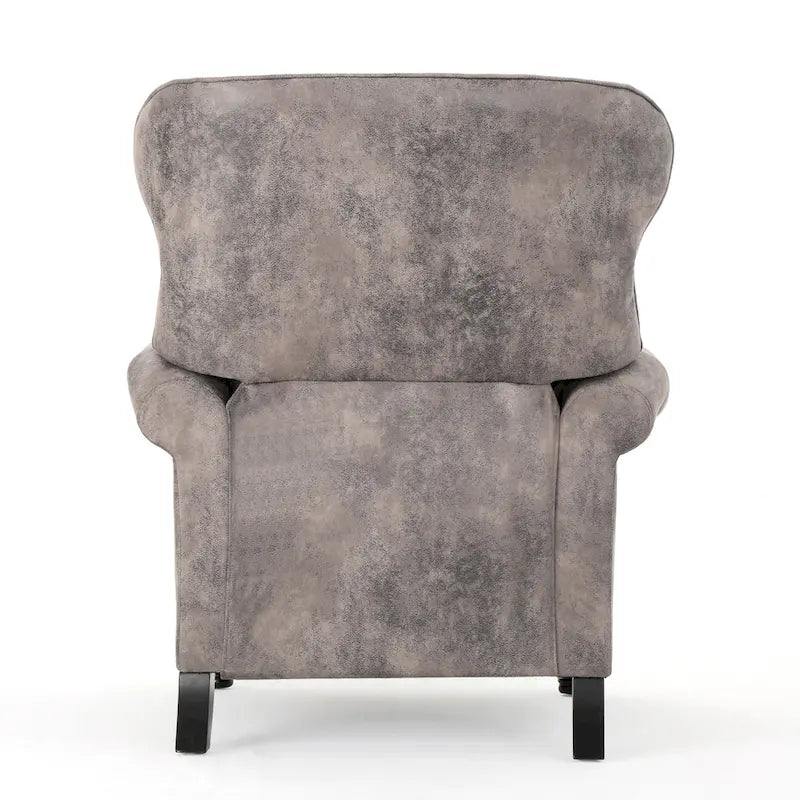 Fauteuil inclinable accentué à dossier capitonné avec accoudoirs roulés