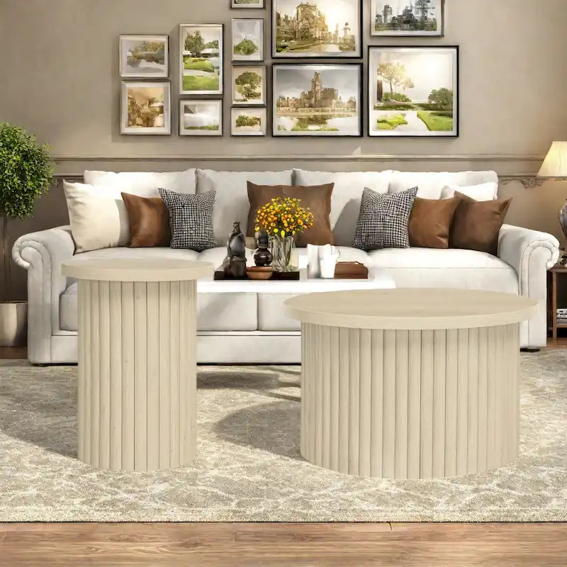 Table basse gigogne ronde moderne
