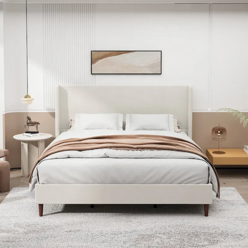 Lit King size tapissé de luxe