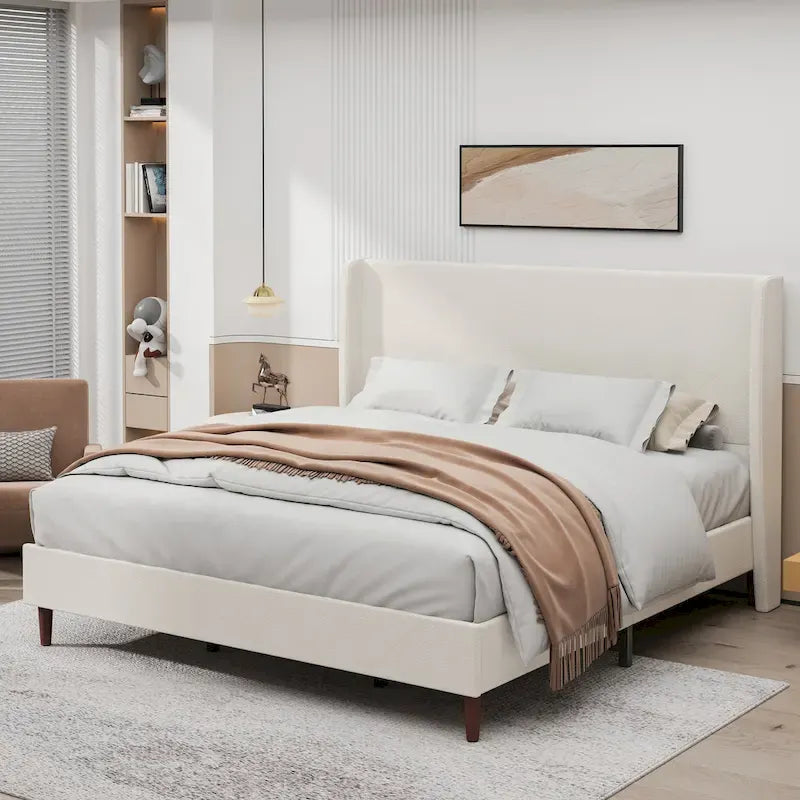 Lit King size tapissé de luxe