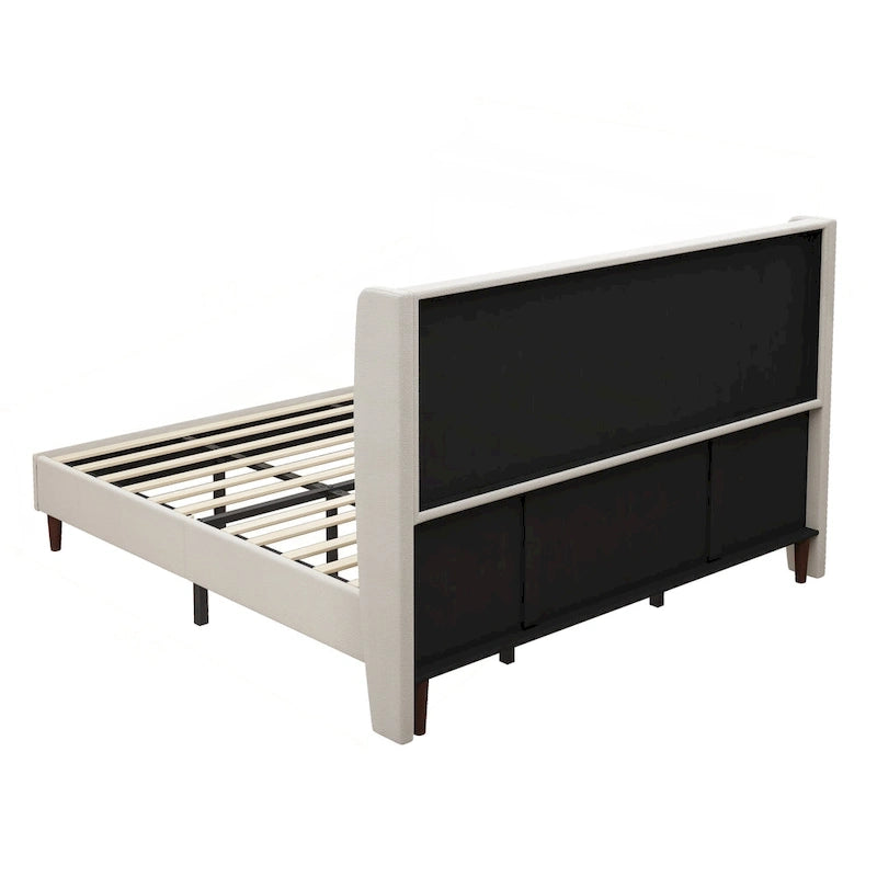 Lit King size tapissé de luxe