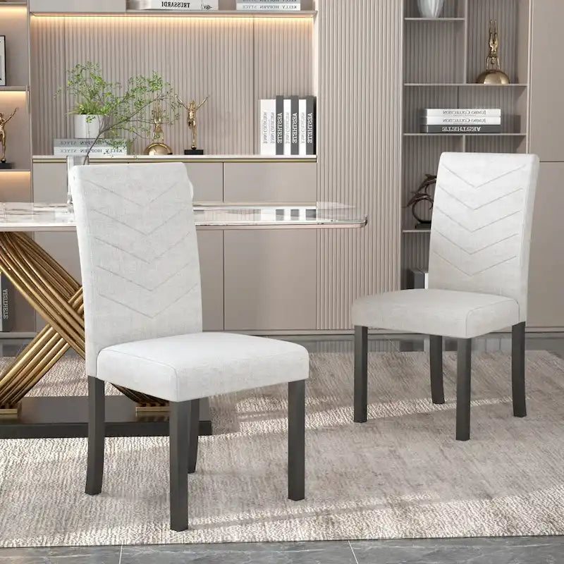 Chaises de salle à manger rembourrées de style moderne (lot de 6)