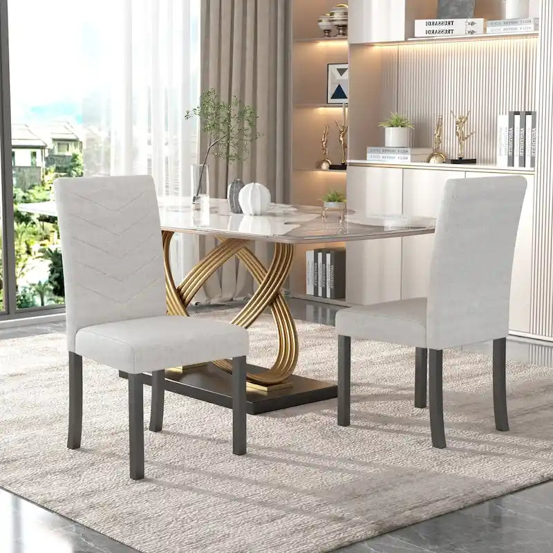 Chaises de salle à manger rembourrées de style moderne (lot de 6)