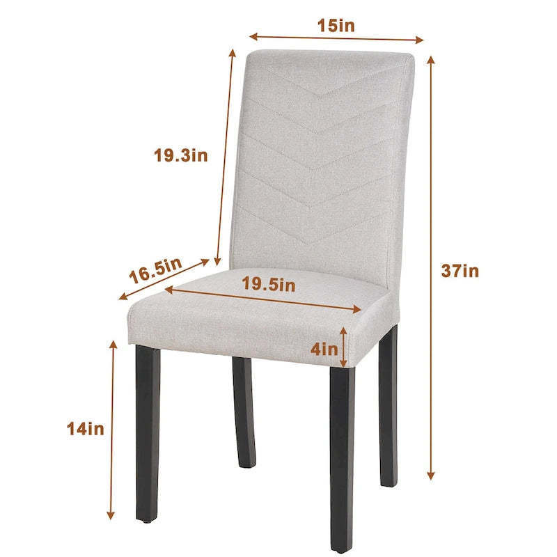 Chaises de salle à manger rembourrées de style moderne (lot de 6)