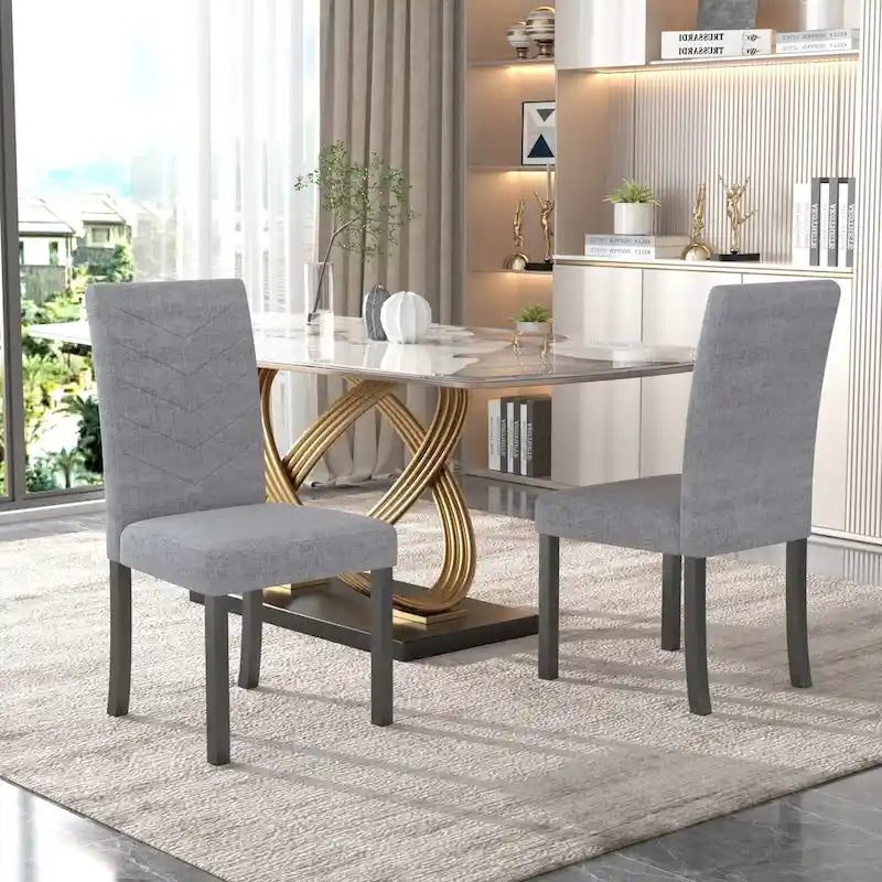 Chaises de salle à manger rembourrées de style moderne (lot de 6)