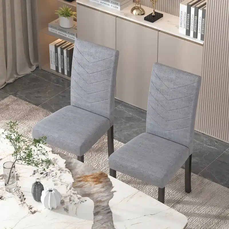Chaises de salle à manger rembourrées de style moderne (lot de 6)