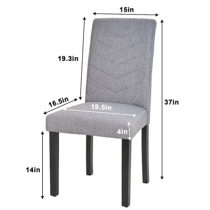 Chaises de salle à manger rembourrées de style moderne (lot de 6)