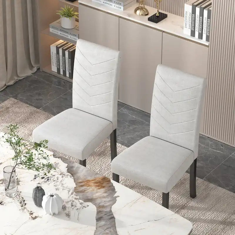 Chaises de salle à manger rembourrées de style moderne (lot de 6)