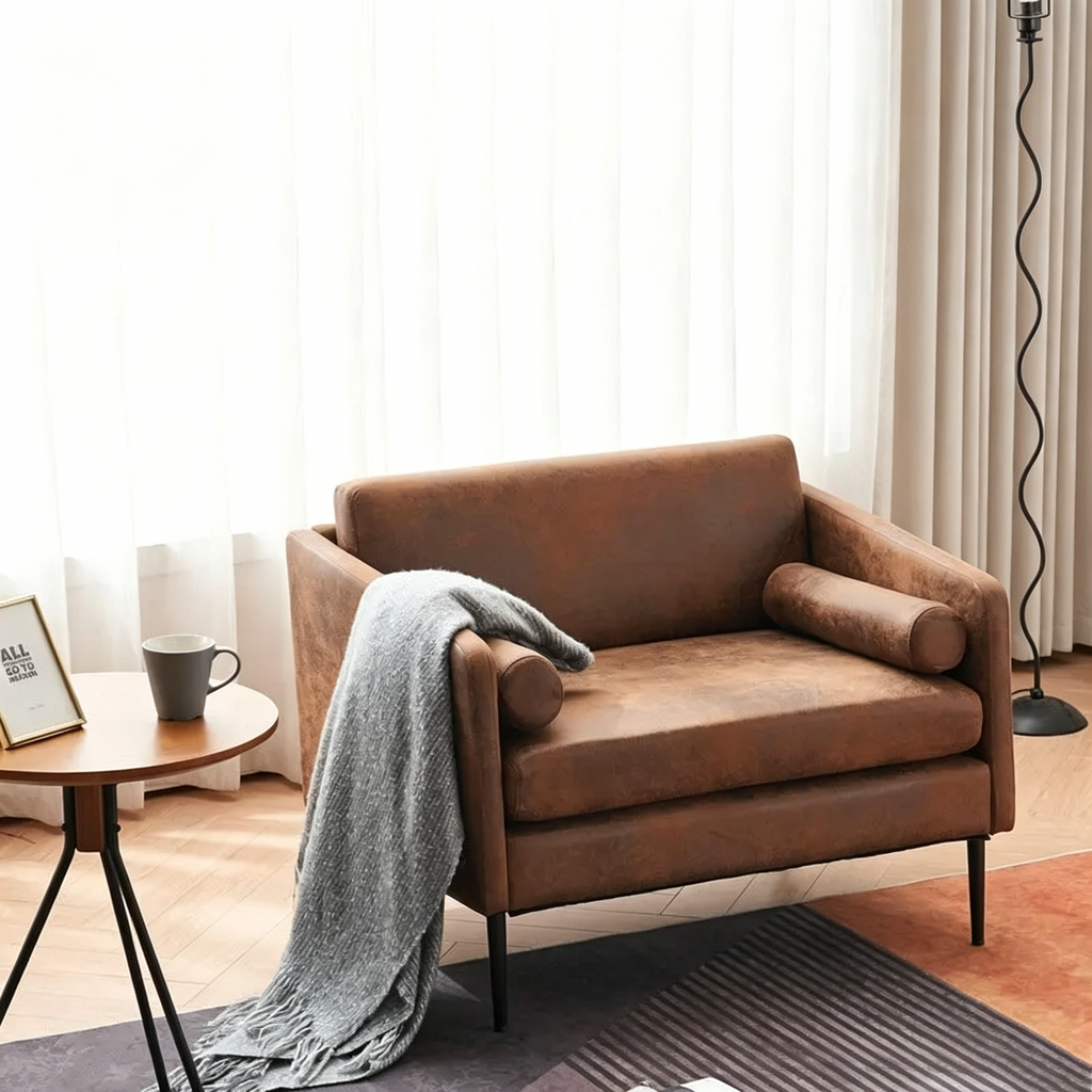 Chaise de détente enveloppante en tissu