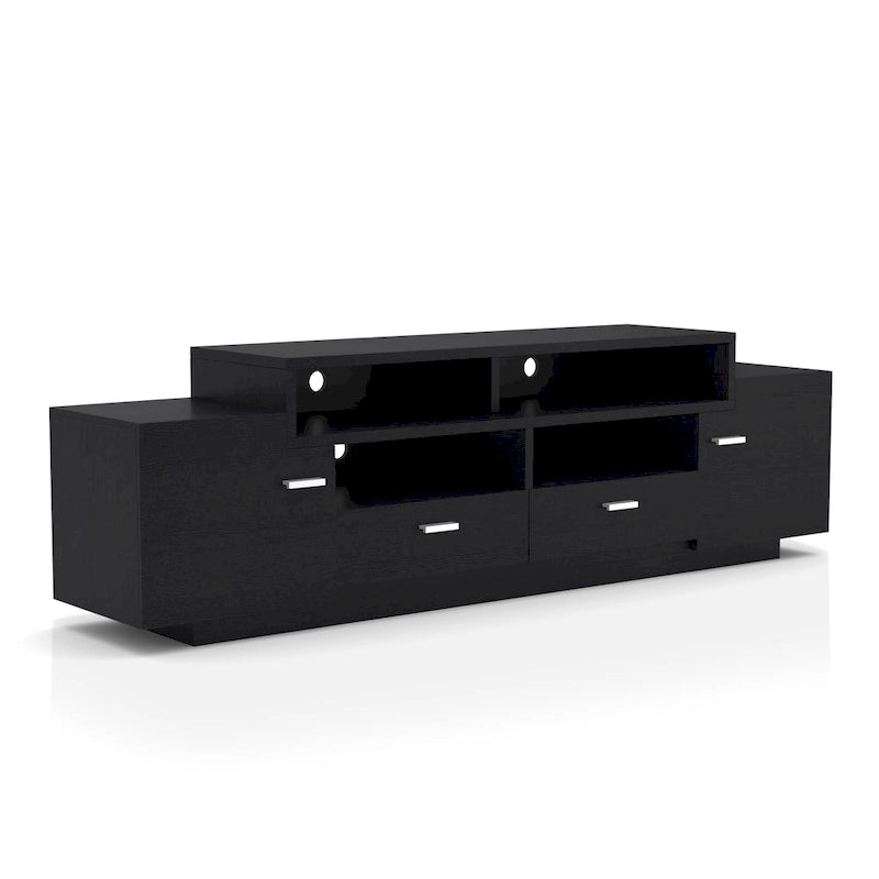 Meuble TV en bois double tiroir de 178 cm de style moderne