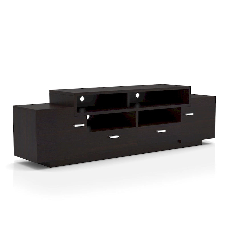 Meuble TV en bois double tiroir de 178 cm de style moderne