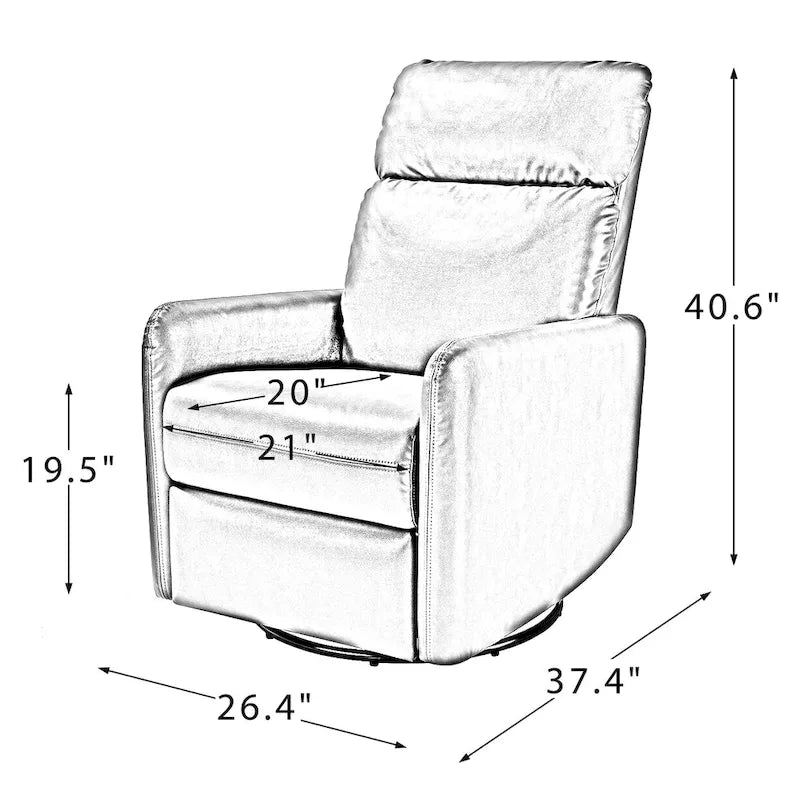 Fauteuil relax pivotant manuel classique
