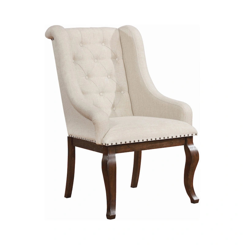 Chaises de salle à manger à dossier capitonné et coussin moelleux (lot de deux)
