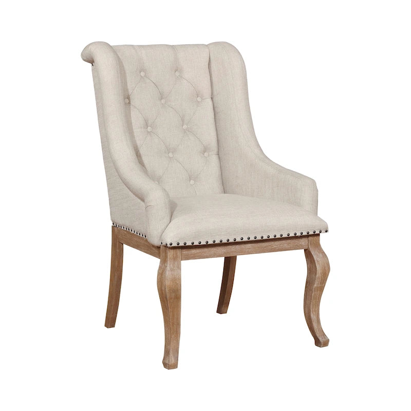 Chaises de salle à manger à dossier capitonné et coussin moelleux (lot de deux)