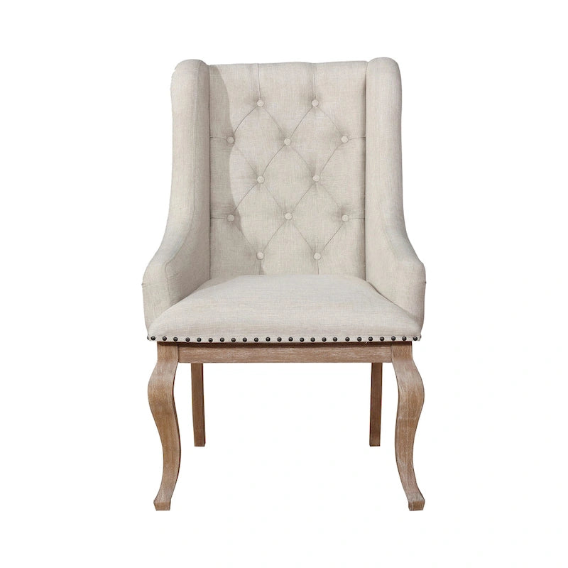 Chaises de salle à manger à dossier capitonné et coussin moelleux (lot de deux)