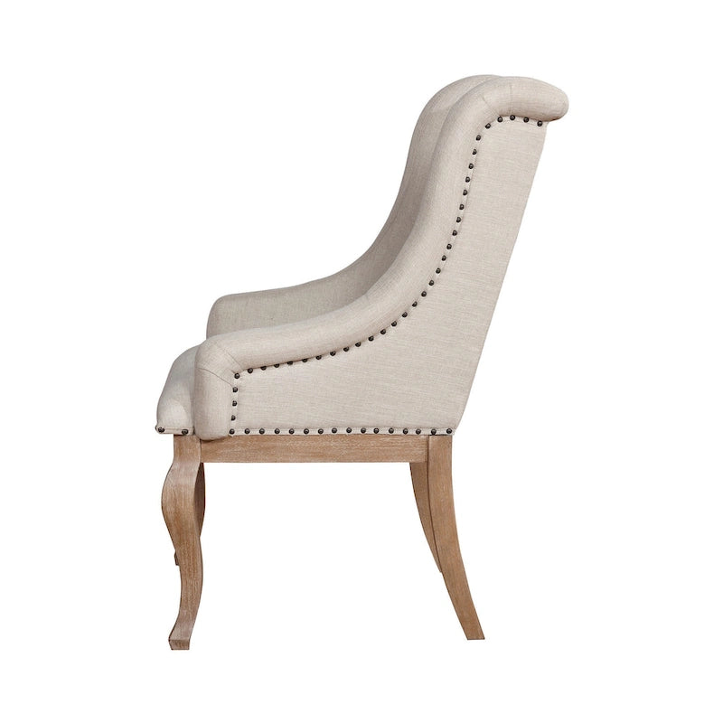 Chaises de salle à manger à dossier capitonné et coussin moelleux (lot de deux)