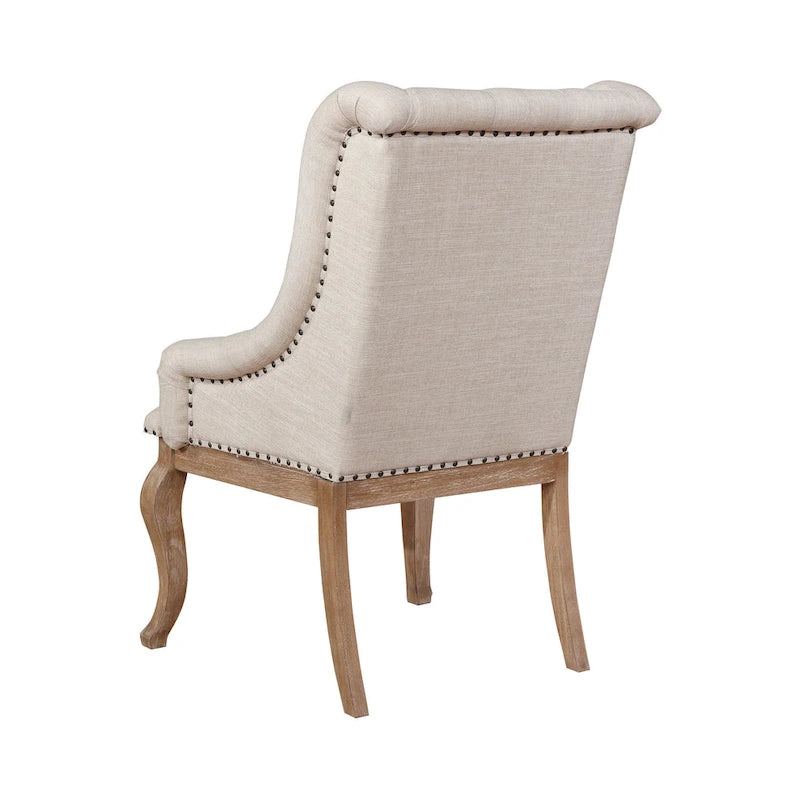 Chaises de salle à manger à dossier capitonné et coussin moelleux (lot de deux)