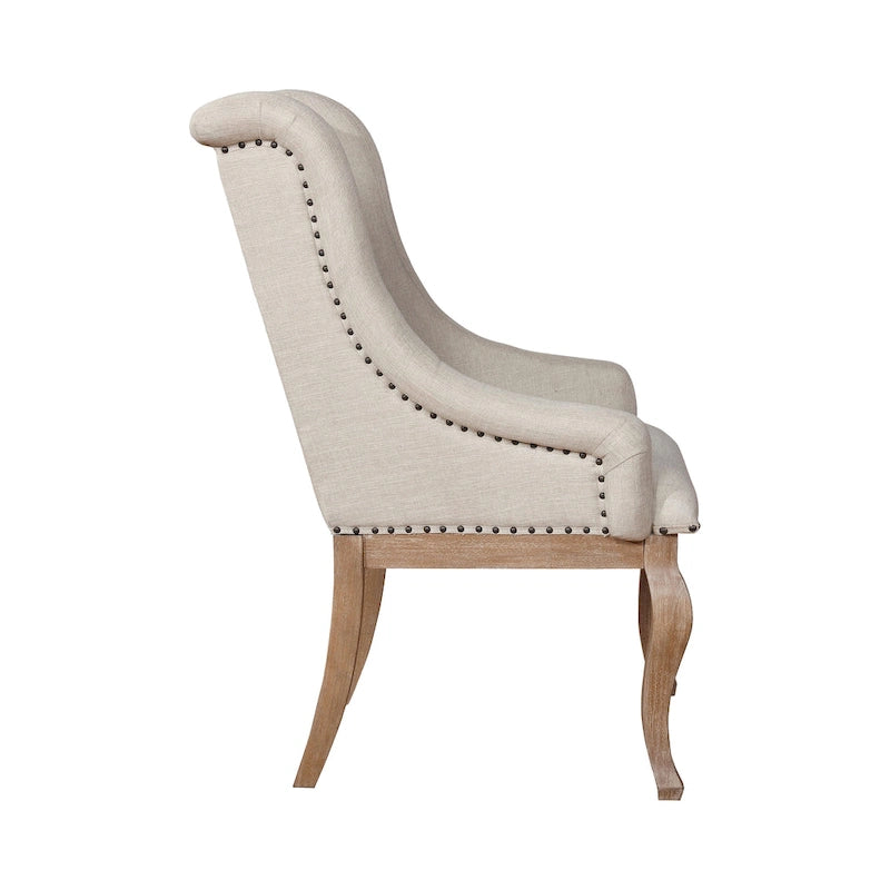 Chaises de salle à manger à dossier capitonné et coussin moelleux (lot de deux)