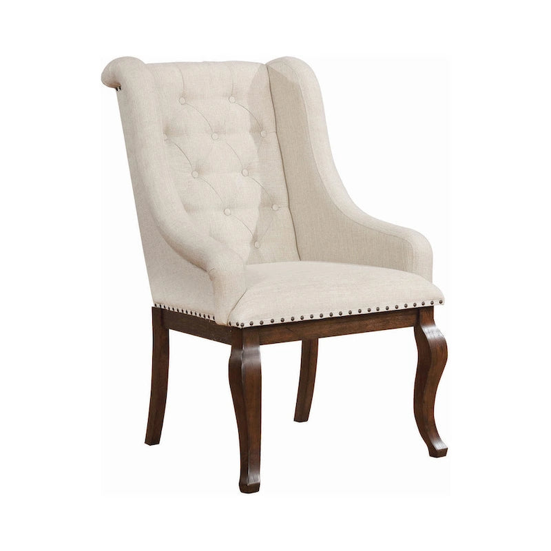 Chaises de salle à manger à dossier capitonné et coussin moelleux (lot de deux)