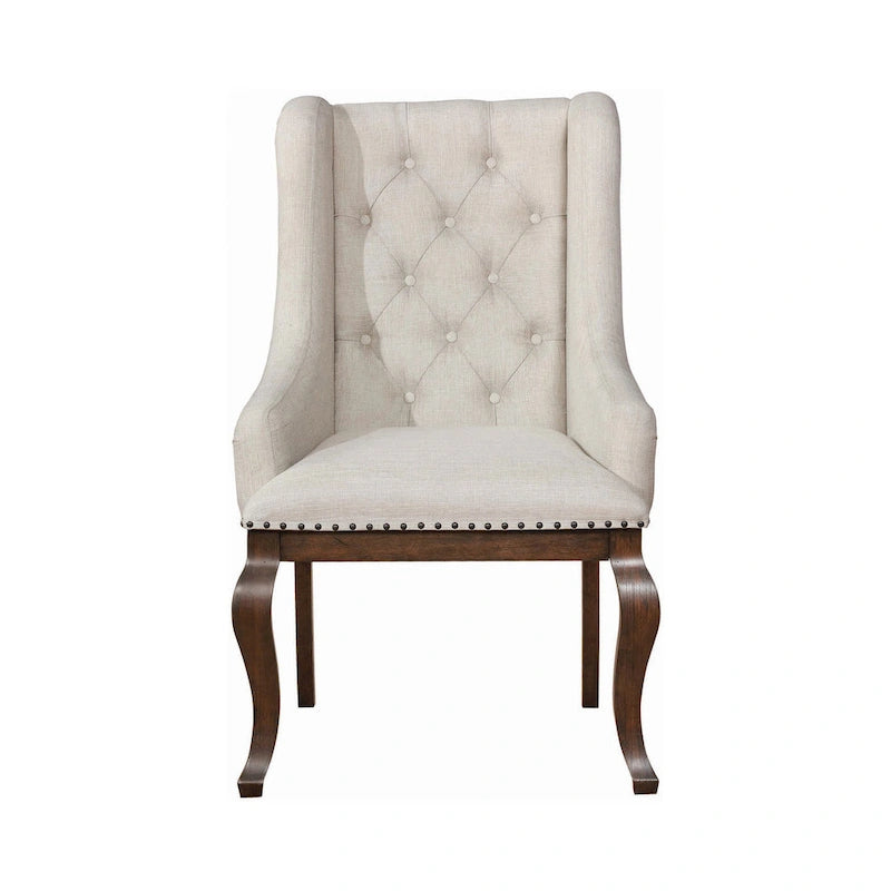 Chaises de salle à manger à dossier capitonné et coussin moelleux (lot de deux)