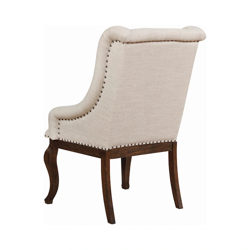 Chaises de salle à manger à dossier capitonné et coussin moelleux (lot de deux)