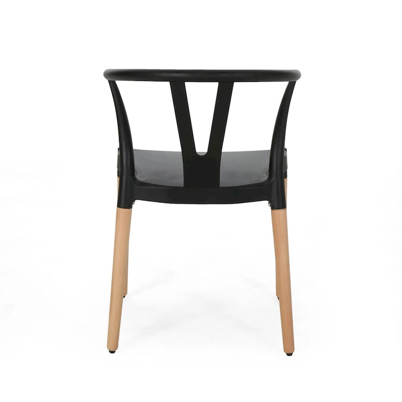 Chaises de salle à manger de style moderne avec pieds en bois (lot de 2)
