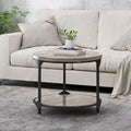 Table basse ronde de style industriel moderne