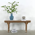 Banc à nouilles vintage Artissance avec panneau avant, finition bois naturel vieilli (la taille et la finition varient) - 57L x 6,2l x 22H