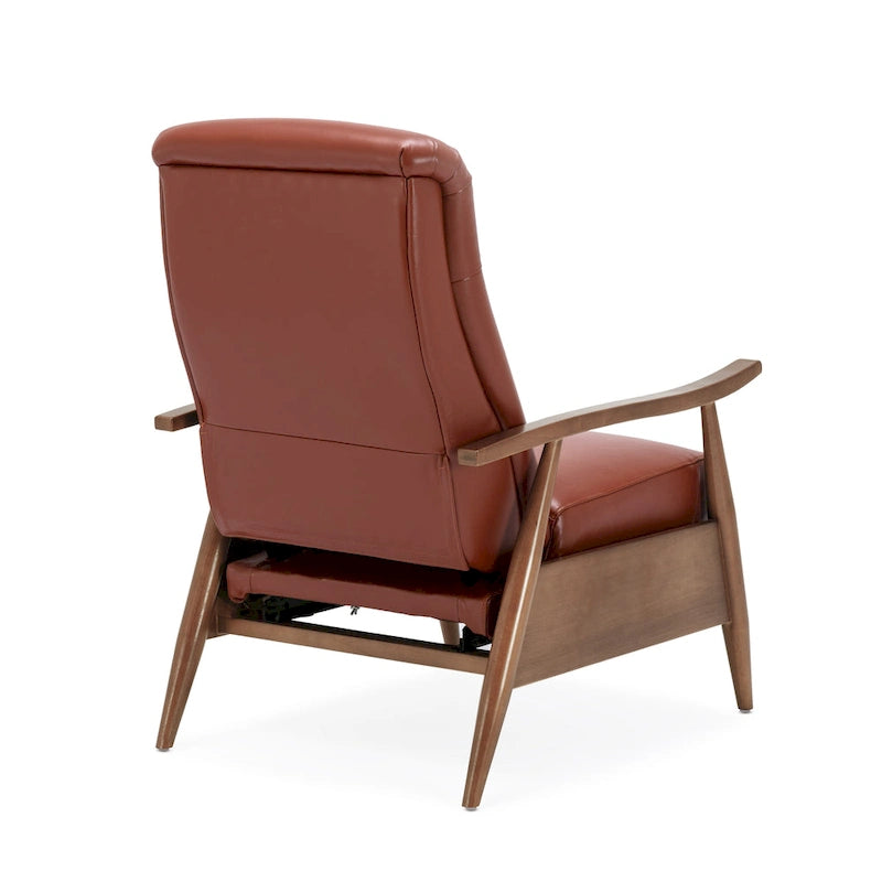 Fauteuil inclinable en cuir et bois de qualité supérieure