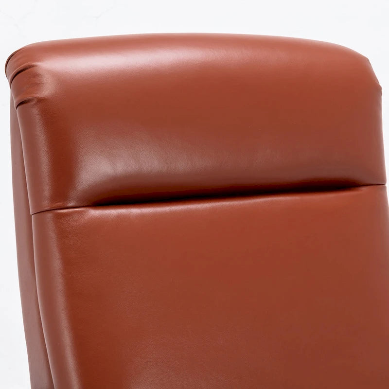 Fauteuil inclinable en cuir et bois de qualité supérieure