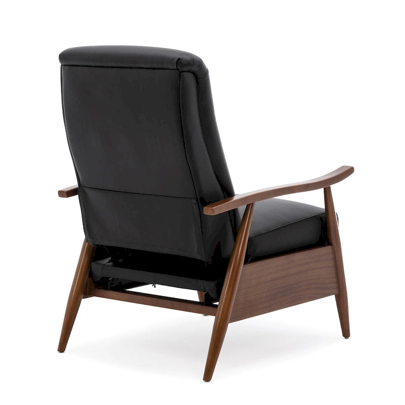 Fauteuil inclinable en cuir et bois de qualité supérieure