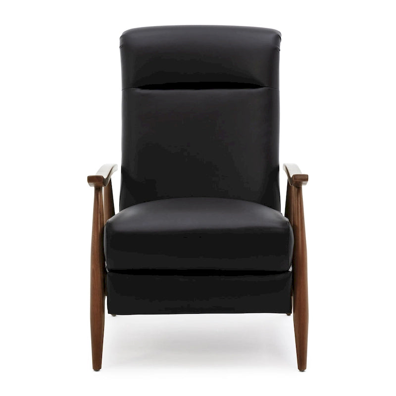Fauteuil inclinable en cuir et bois de qualité supérieure