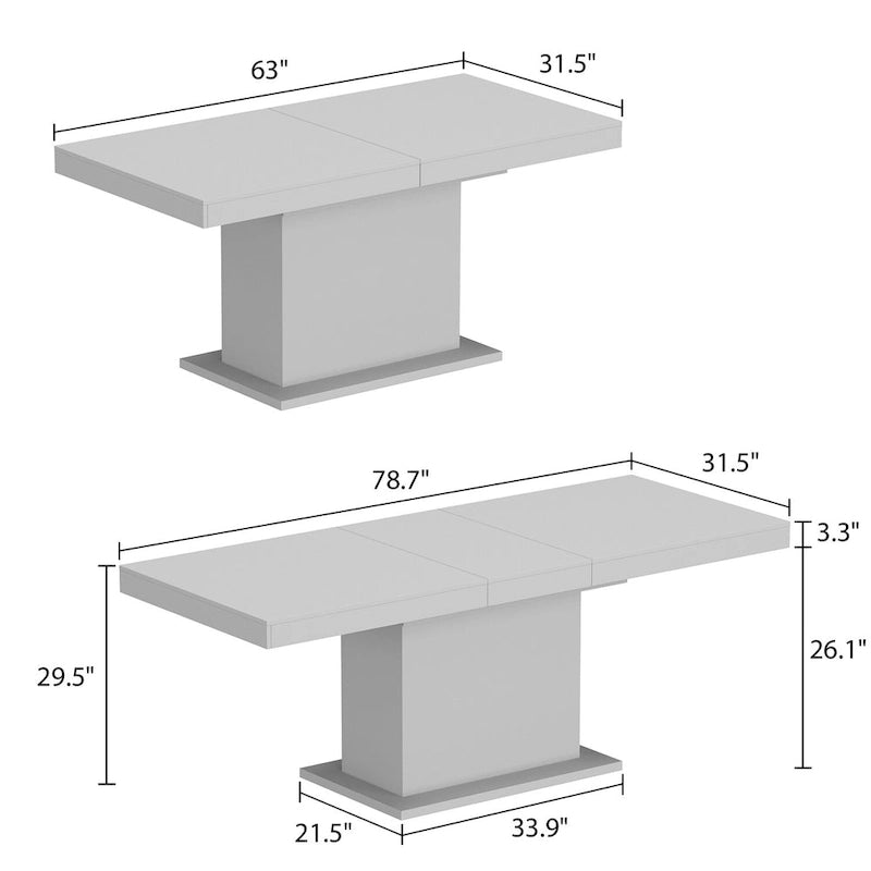 Table de conférence extensible 78,7 W