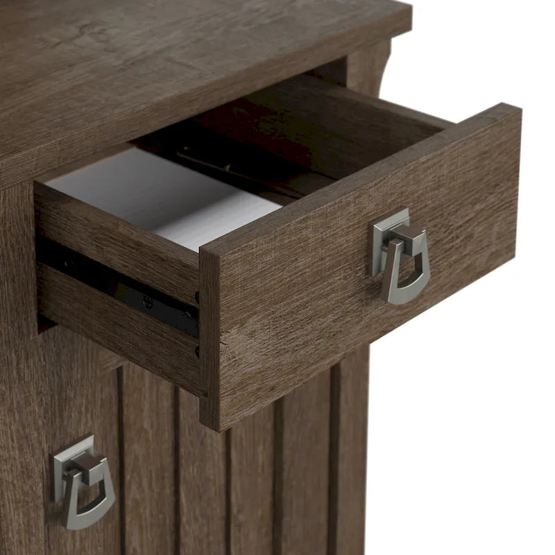 Bureau d'angle avec étagère de rangement
