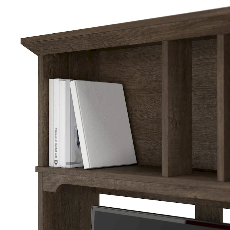 Bureau d'angle avec étagère de rangement