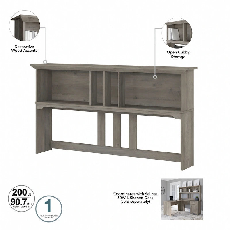 Bureau d'angle avec étagère de rangement